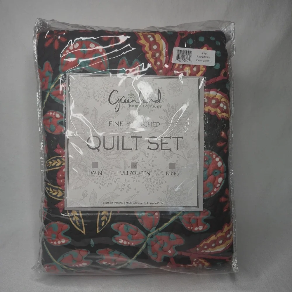 Greenland Home Fashions Jessa Vintage Boho Quilt Set 3 Piece Full Queen NEW